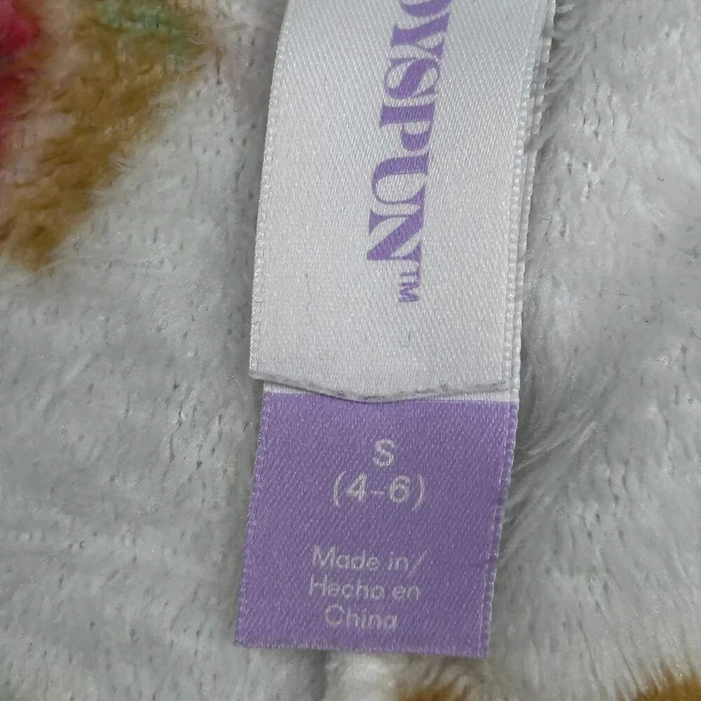 Joyspun Pajama Pants Girls S 4-6 Gingerbread Fleece Holiday Sleepwear White